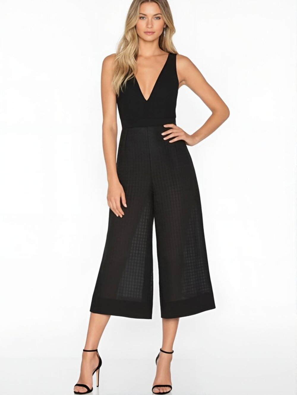 NWT Revolve Finders Keepers Go Now Palazzo Jumpsuit Black Cut Out M